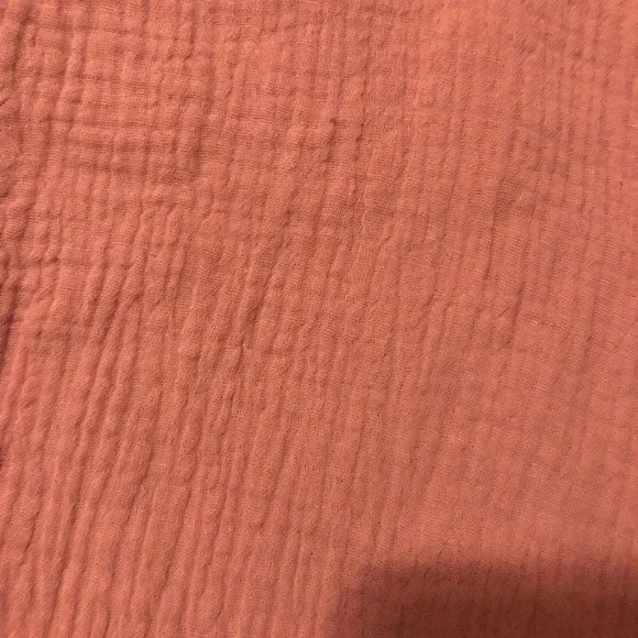 Eden & Olivia 100% Cotton Blush Pink Gauzy Top with Tie back Women's size Large - Picture 6 of 9